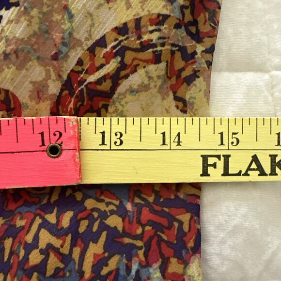 EVAN PICONE Womens Dress 8 Colorful Paisley Chiffon Midi Flowy Fairy Grunge Y2K - Picture 9 of 11